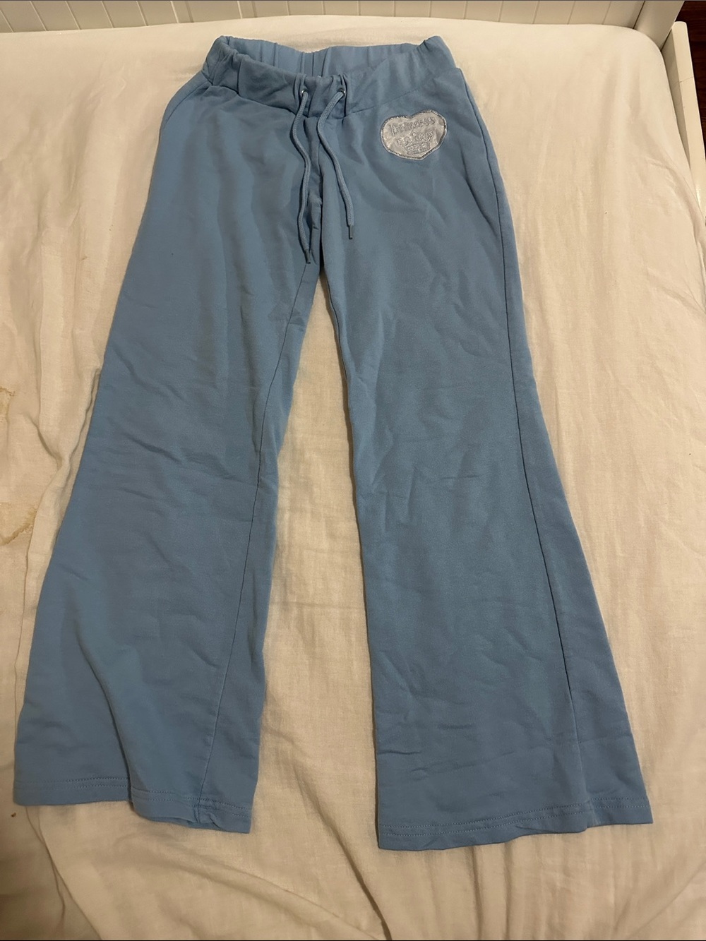 Ardene Light Blue Girls' Pull-On Joggers with Heart Patch